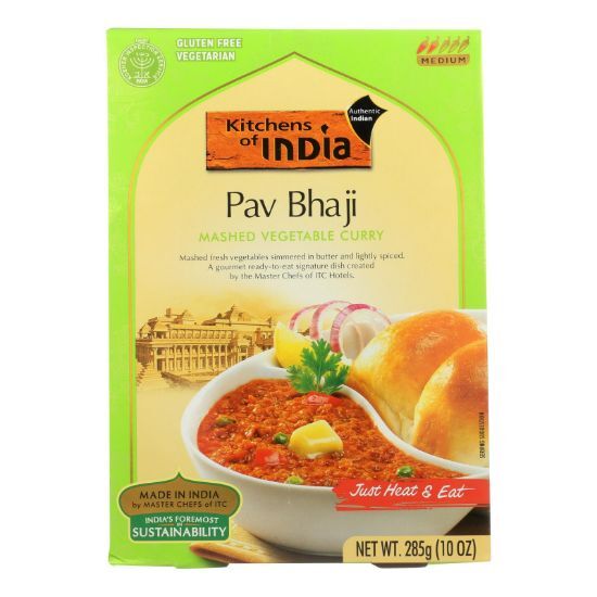 Kitchen Of India Dinner - Mashed Vegetable Curry - Pav Bhaji - 10 oz - case of 6