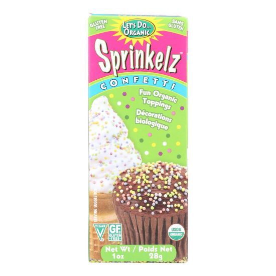 Let's Do Sprinkelz Dessert Toppings - Natural - Confetti - 1 oz - Case of 12