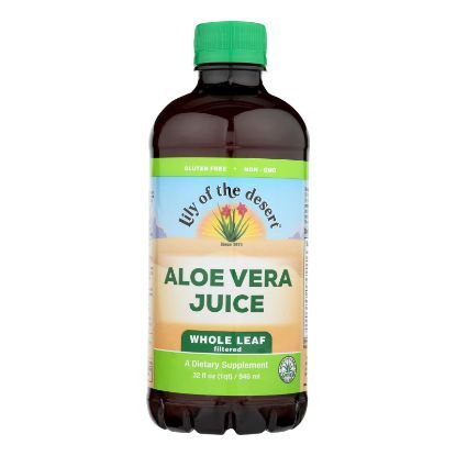 Lily of the Desert - Aloe Vera Juice - Whole Leaf - Case of 12 -32 fl oz.