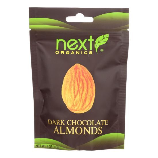 Next Organics Organic Dark Chocolate - Almonds - Case of 6 - 4 oz.