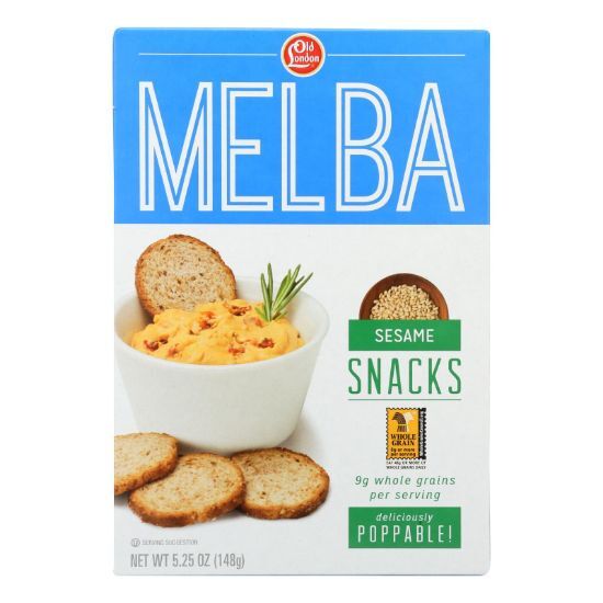 Old London - Melba Snacks - Sesame - Case of 12 - 5.25 oz.