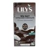 Lily's Sweets Chocolate Bar - Dark Chocolate - 70 Percent Cocoa - Sea Salt - 2.8 oz Bars - Case of 12