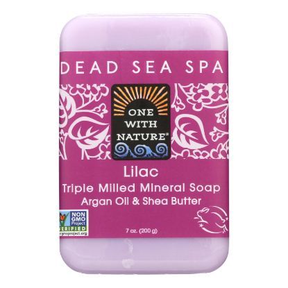 One With Nature Triple Milled Soap Bar - Lilac - 7 oz