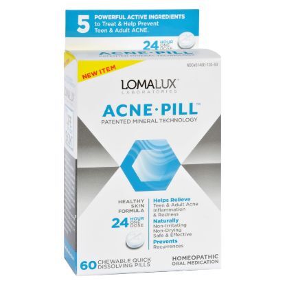Loma Lux Laboratories Acne Pill - Chewable - Quick Dissolving - 60 Count