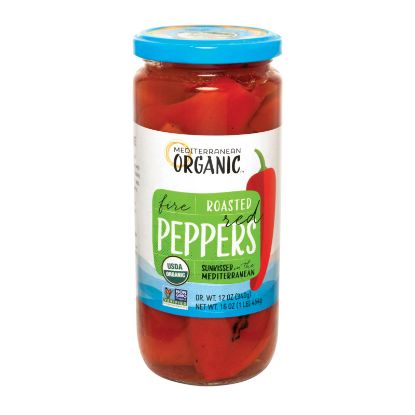 Mediterranean Organic Peppers - Organic - Fire Roasted - Gourmet Red - 16 oz - case of 12