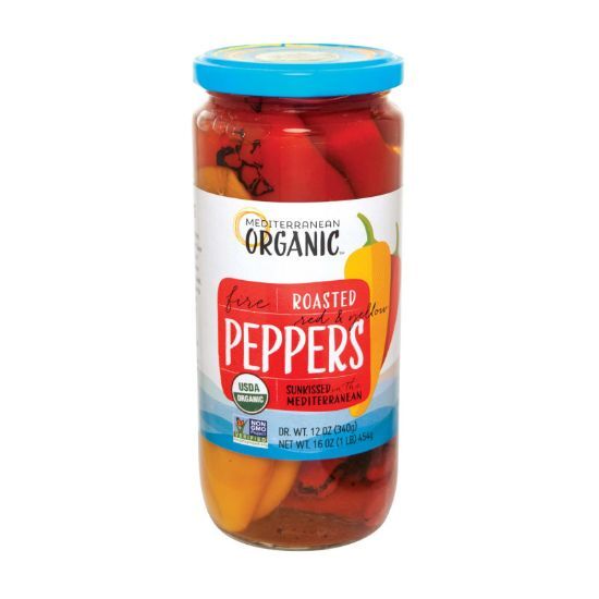 Mediterranean Organic Peppers - Organic - Fire Roasted - Red and Yellow - 16 oz - case of 12