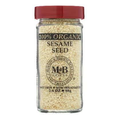 Morton and Bassett 100% Organic Seasoning - Sesame Seed - 2.4 oz - Case of 3
