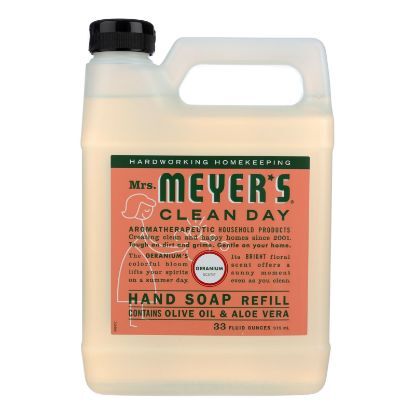Mrs. Meyer's Clean Day - Liquid Hand Soap Refill - Geranium - Case of 6 - 33 fl oz.