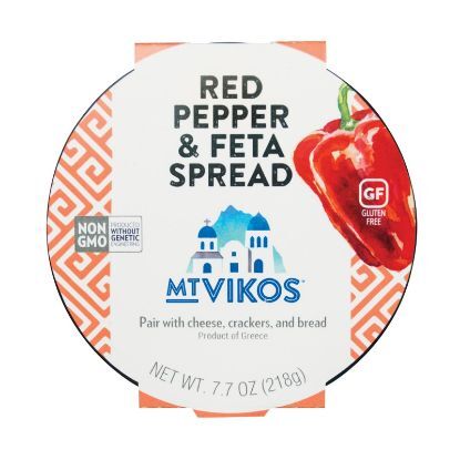 Mt Vikos Spread - Taverna Meze - Red Pepper and Feta - 7.7 oz - case of 6
