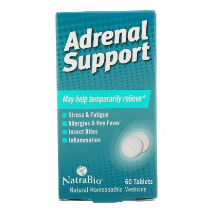 NatraBio Adrenal Support - 60 Tablets