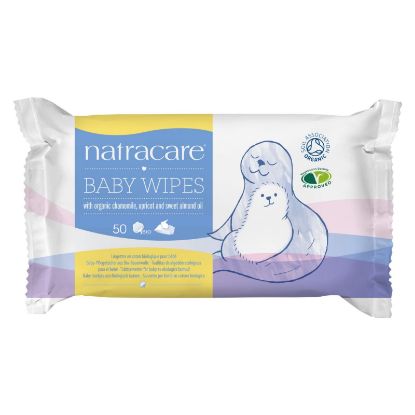 Natracare Organic Cotton Baby Wipes - 50 Pack