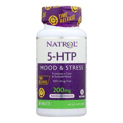 Natrol 5-HTP TR Time Release - 200 mg - 30 Tablets