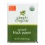 Simply Organic Ground Black Pepper - Case of 6 - 4 oz.