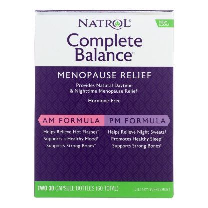 Natrol Complete Balance for Menopause AM - PM - 60 Capsules