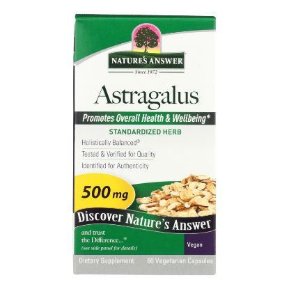Nature's Answer - Astragalus Root Extract - 60 Vegetarian Capsules