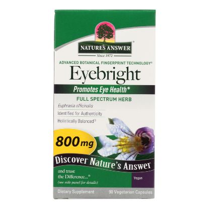 Nature's Answer - Eyebright Herb - 90 Vegetarian Capsules