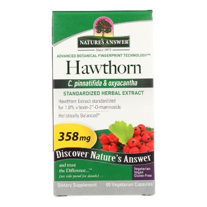 Nature's Answer - Hawthorn Leaf Extract - 60 Vegetarian Capsules