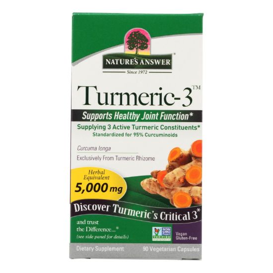 Nature's Answer - Turmeric-3 - 90 Vegetarian Capsules