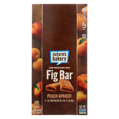 Nature's Bakery Stone Ground Whole Wheat Fig Bar - Peach Apricot - 2 oz - Case of 12