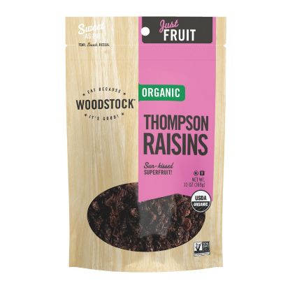 Woodstock Organic Thompson Raisins - Case of 8 - 13 oz.