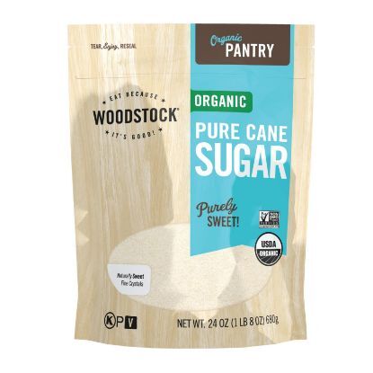 Woodstock Sugar - Organic - Pure Cane - Granulated - 24 oz - case of 12