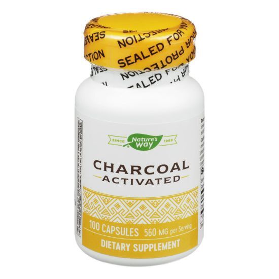 Nature's Way - Activated Charcoal - High Potency - 100 Capsules