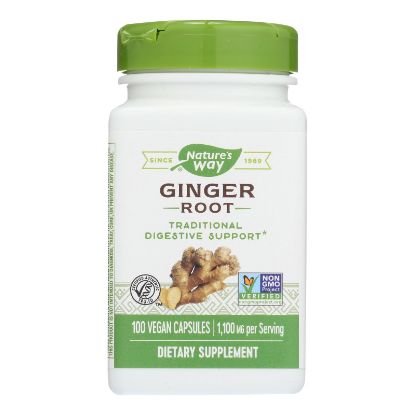 Nature's Way - Ginger Root - 100 Capsules