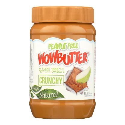 WOWBUTTER Crunchy Peanut Free Spread - Case of 6 - 17.6 oz.