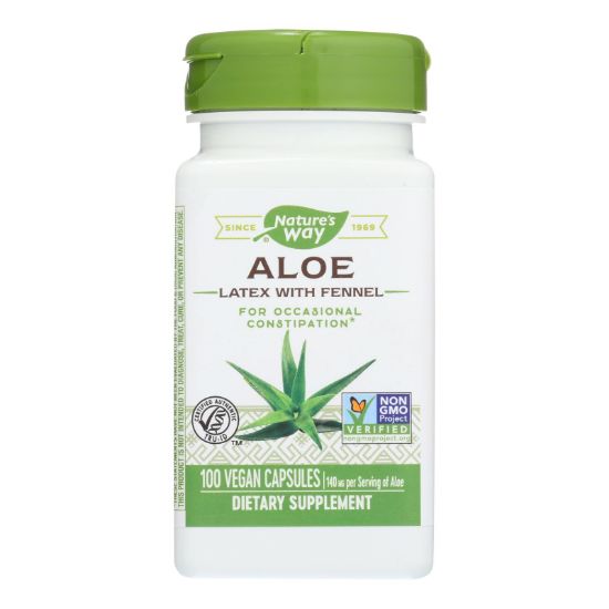 Nature's Way - Aloe Latex with Fennel - 100 Vegetarian Capsules