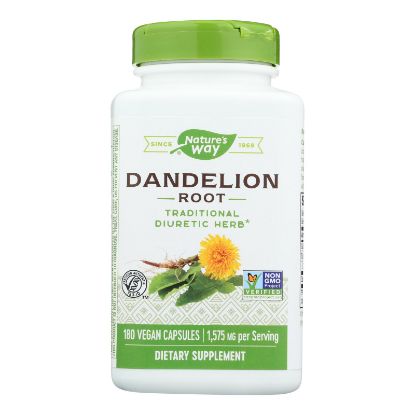 Nature's Way - Dandelion Root - 180 Vegetarian Capsules