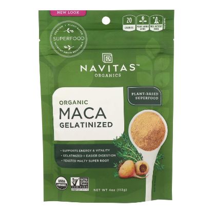 Navitas Naturals Maca Powder - Organic - Gelatinized - 4 oz - case of 12