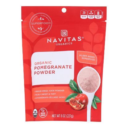 Navitas Naturals Pomegranate Powder - Organic - Freeze-Dried - 8 oz - case of 6