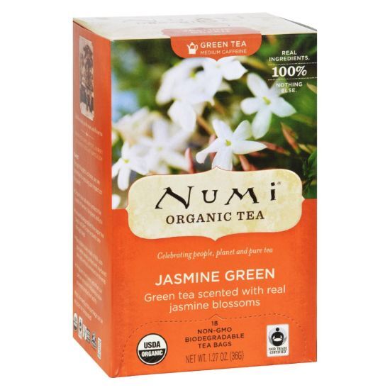 Numi Organic Tea Jasmine Green - 18 Tea Bags - Case of 6