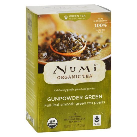 Numi Gunpowder Green Tea - 18 Tea Bags - Case of 6