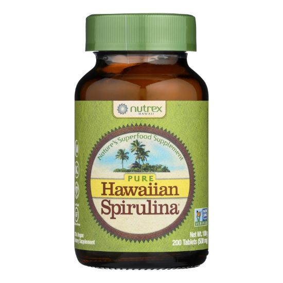 Nutrex Hawaii Pure Hawaiian Spirulina Pacifica - 500 mg - 200 Tablets