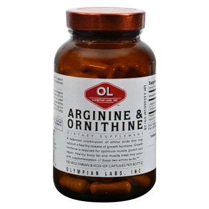 Olympian Labs Arginine and Ornithine - 100 Vegetarian Capsules