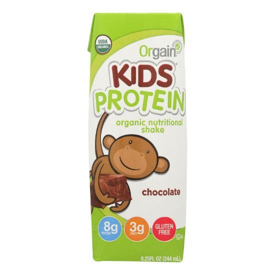 Orgain Organic Nutrition Shake - Chocolate Kids - 8.25 fl oz - Case of 12