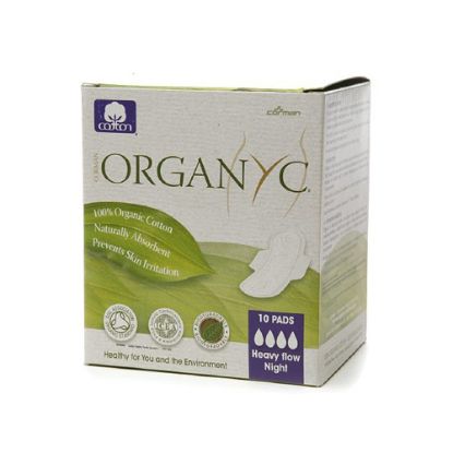 Organyc - Pads Night Ctn Fold W/wng - 1 Each - 10 CT