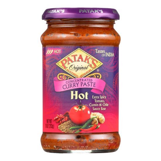 Pataks Curry Paste - Concentrated - Hot - 10 oz - case of 6