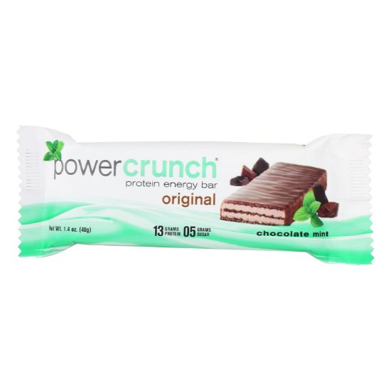 Power Crunch Protein Bars - Chocolate Mint Original - 40 grm - Case of 12