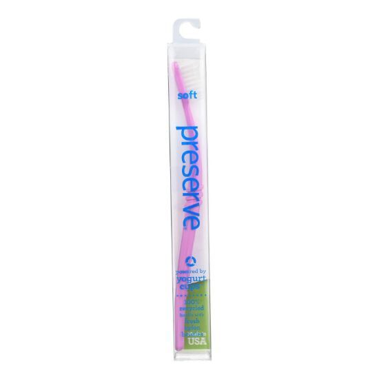 Preserve Toothbrush in a Travel Case Soft - 6 Pack - Assorted Colors