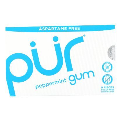 Pur Gum - Peppermint - Aspartame Free - 9 Pieces - 12.6 g - Case of 12