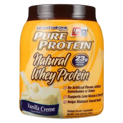 Pure Protein Whey Protein - 100 Percent Natural - French Vanilla - 1.6 lb
