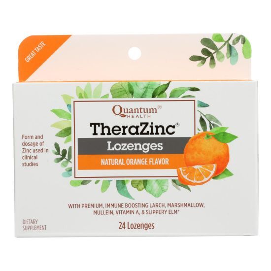 Quantum TheraZinc Cold Season Plus Lozenges Orange - 14 mg - 24 Lozenges