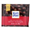 Ritter Sport Chocolate Bar - Dark Chocolate - Whole Hazelnuts - 3.5 oz Bars - Case of 10