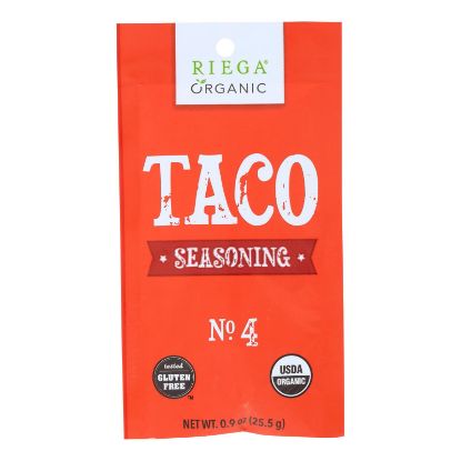Riega Foods Seasoning - Organic - Taco - No. 4 - .9 oz - case of 8