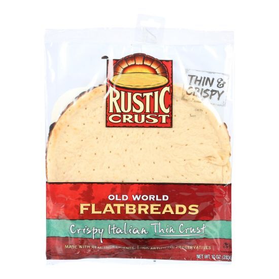 Rustic Crust Pizza Crust - F;atbreads - Thin Crust - 10 oz - case of 8