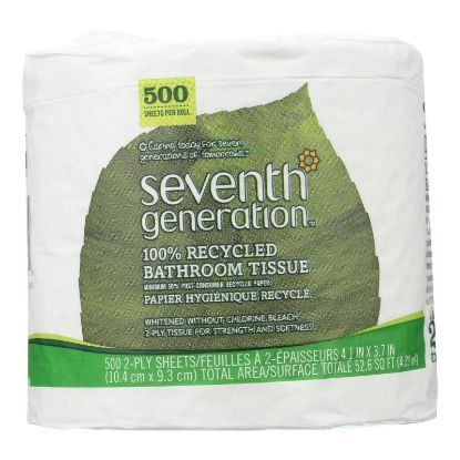 Seventh Generation Bathroom Tissue - 2 ply 500 sheet roll - Case of 60