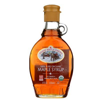 Shady Maple Farms Maple Syrup - Organic - Grade A - Dark - 8.0 oz - 1 each