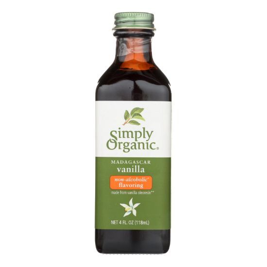 Simply Organic Vanilla Flavoring - Organic - 4 oz - Case of 6